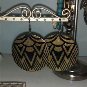 set of two large dangly earrings